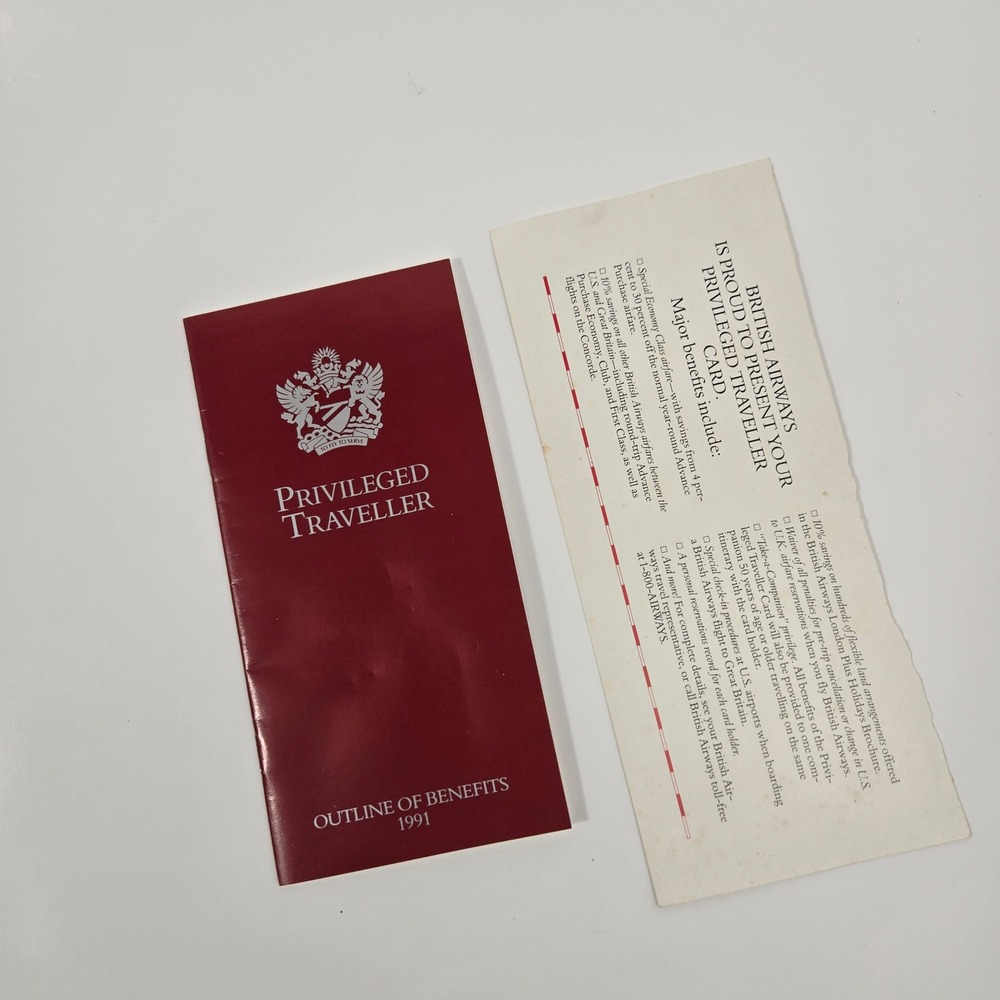 Vintage 91 British Airways Privileged Traveller Brochure Orient Express Ephemera